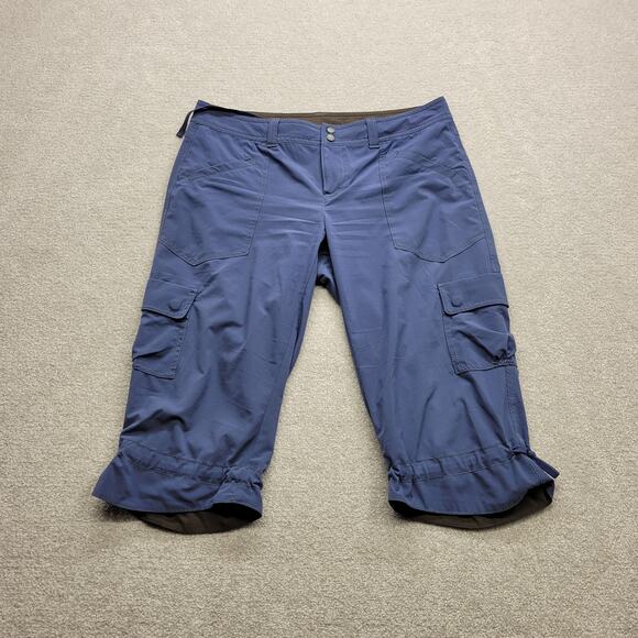 Athleta Dipper Cargo Capri Pants Women’s Size 32 Navy Blue Athletic - Picture 1 of 12